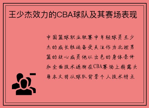 王少杰效力的CBA球队及其赛场表现